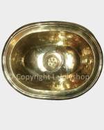 Petite vasque en laiton dore 30 x 22 - a encastrer