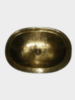 Petit lavabo ovale a encastrer en bronze 30 x 22 cm