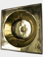 Lavabo carré a encastrer en laiton