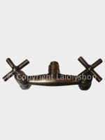 Robinet de douche 1 sortie croisillon bronze