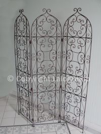 Paravent décoratif marocain en fer forgé 150 x 120 cm