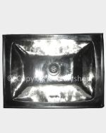 Lavabo a encastrer rectangle metal argente _ Evier cuisine