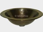 Lavabo a encastrer rond 38 cm bronze