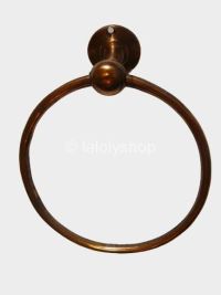 Porte serviettes anneau finition cuivre rouge, diamètre 20 cm