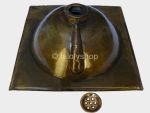 Lavabo carre a encastrer finition bronze