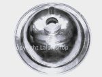 Lavabo rond a encastrer en maillechort argente 38 cm